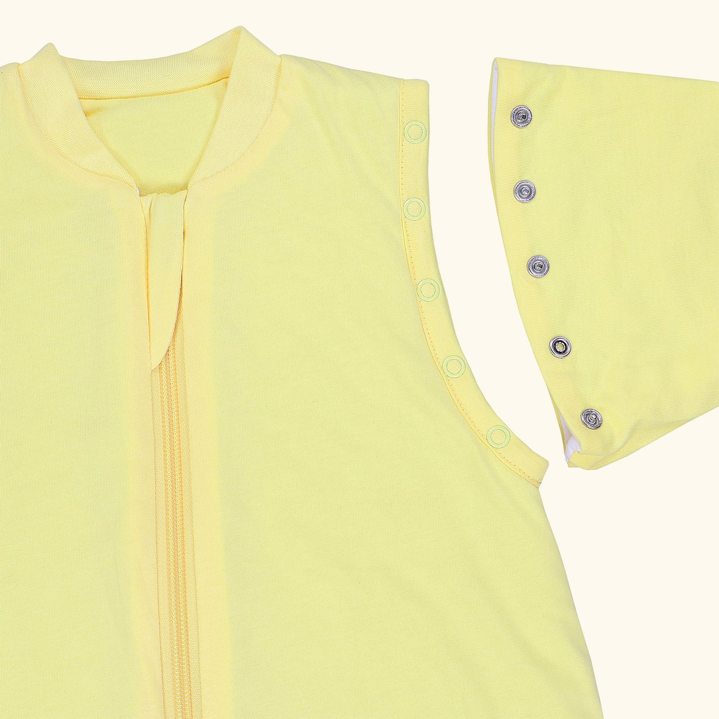 Baby Sleeping Bag - 1.0 TOG_Soft Yellow_sleeve area_1201