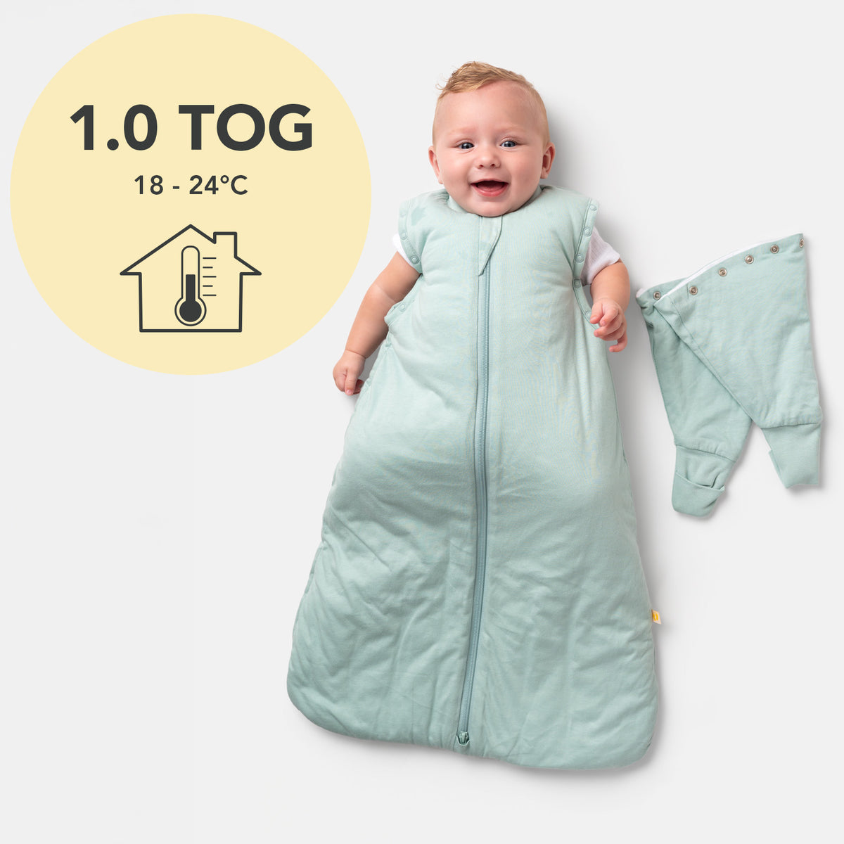 Baby Sleeping Bag - 1.0 TOG_Sage_TOG_1201