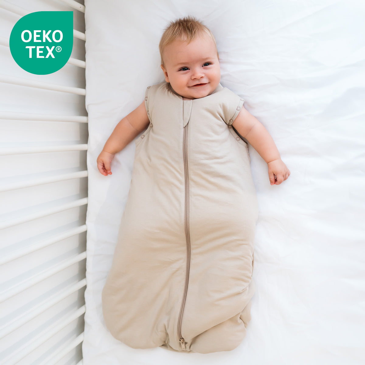 Baby Sleeping Bag - 1.0 TOG_Oatmeal_OEKOTEX_1201