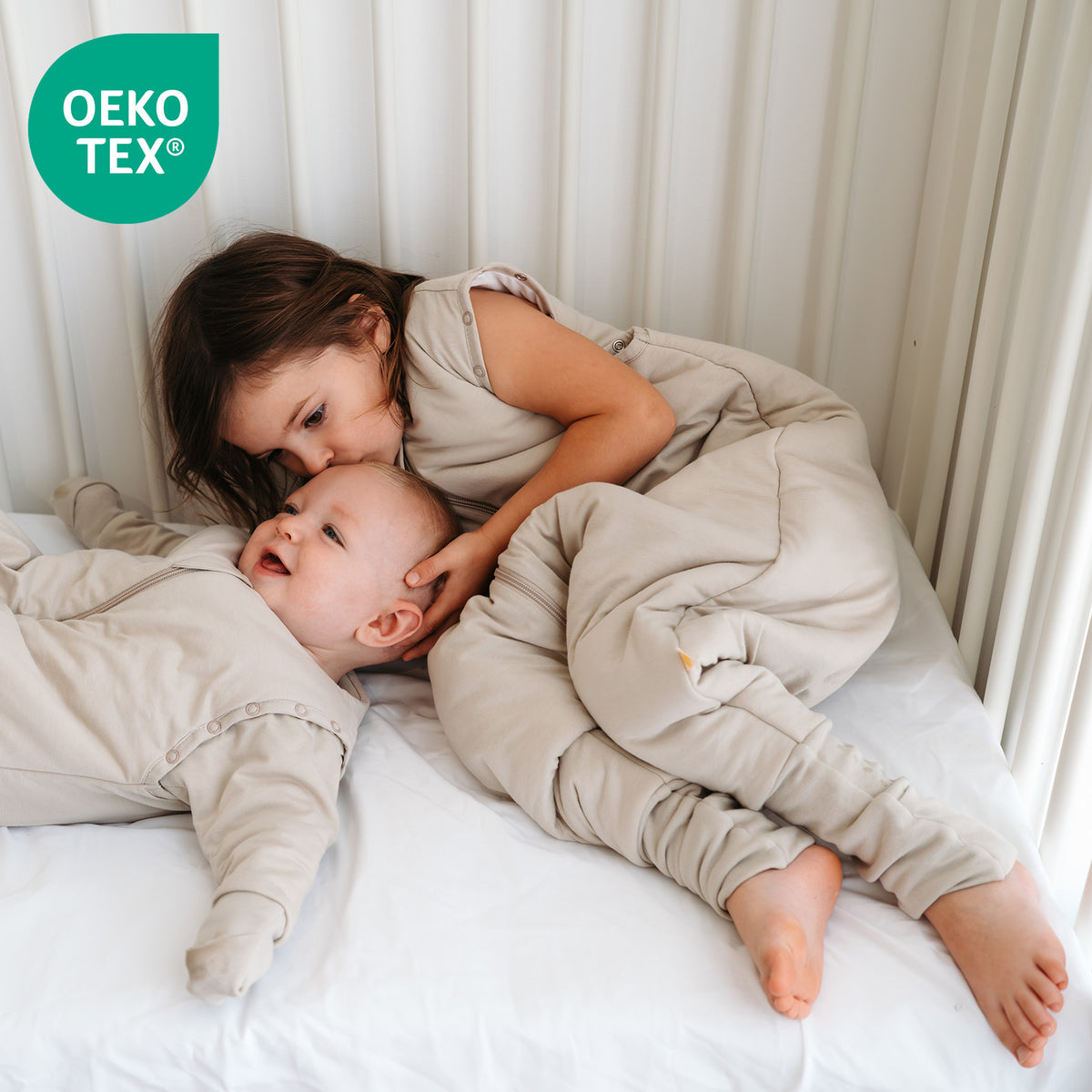 Sleeping Bag with Feet & Foldable Feet Covers - 2.5 TOG_Oatmeal_OEKOTEX_1202