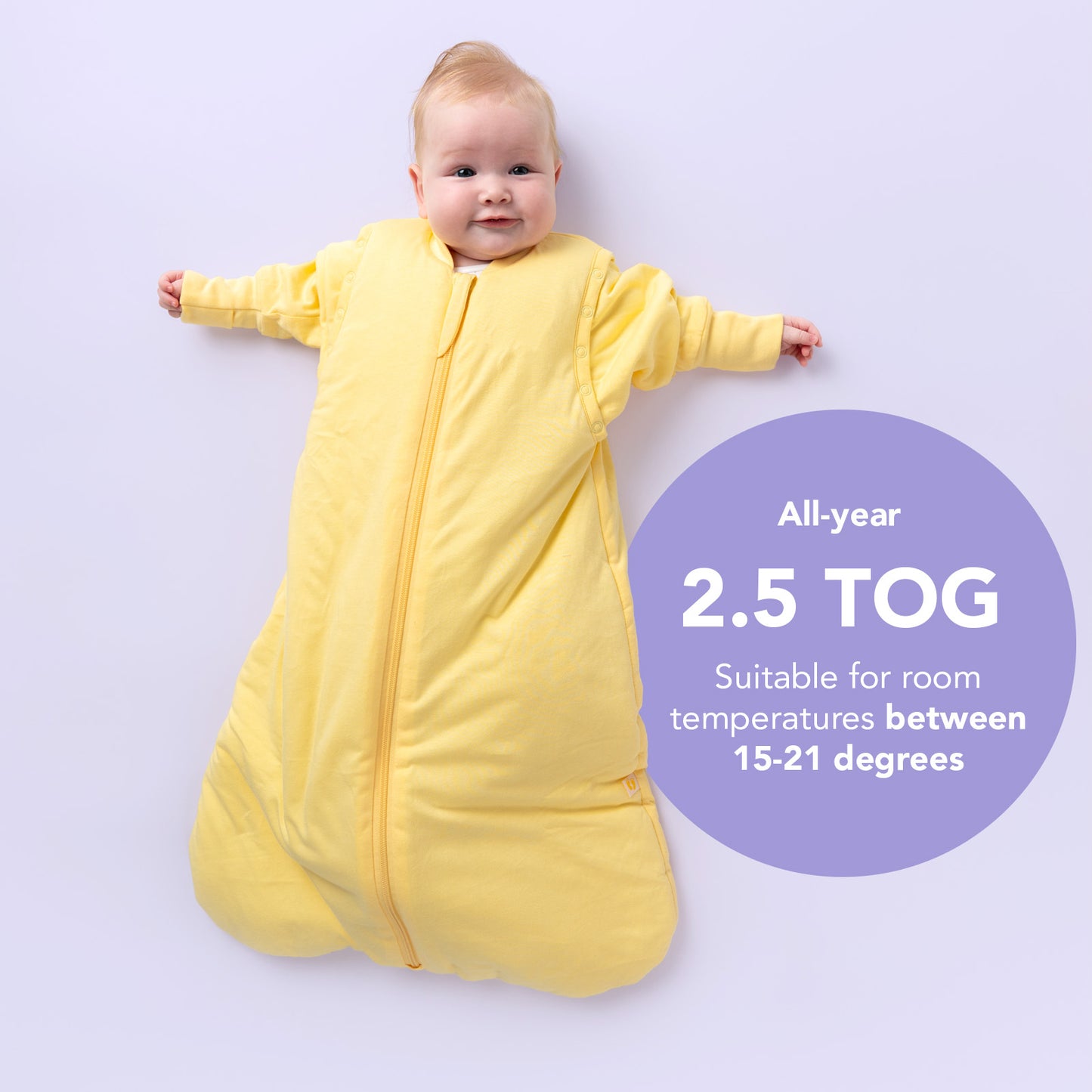 Sleeping Bag with Detachable Sleeves - 2.5 TOG