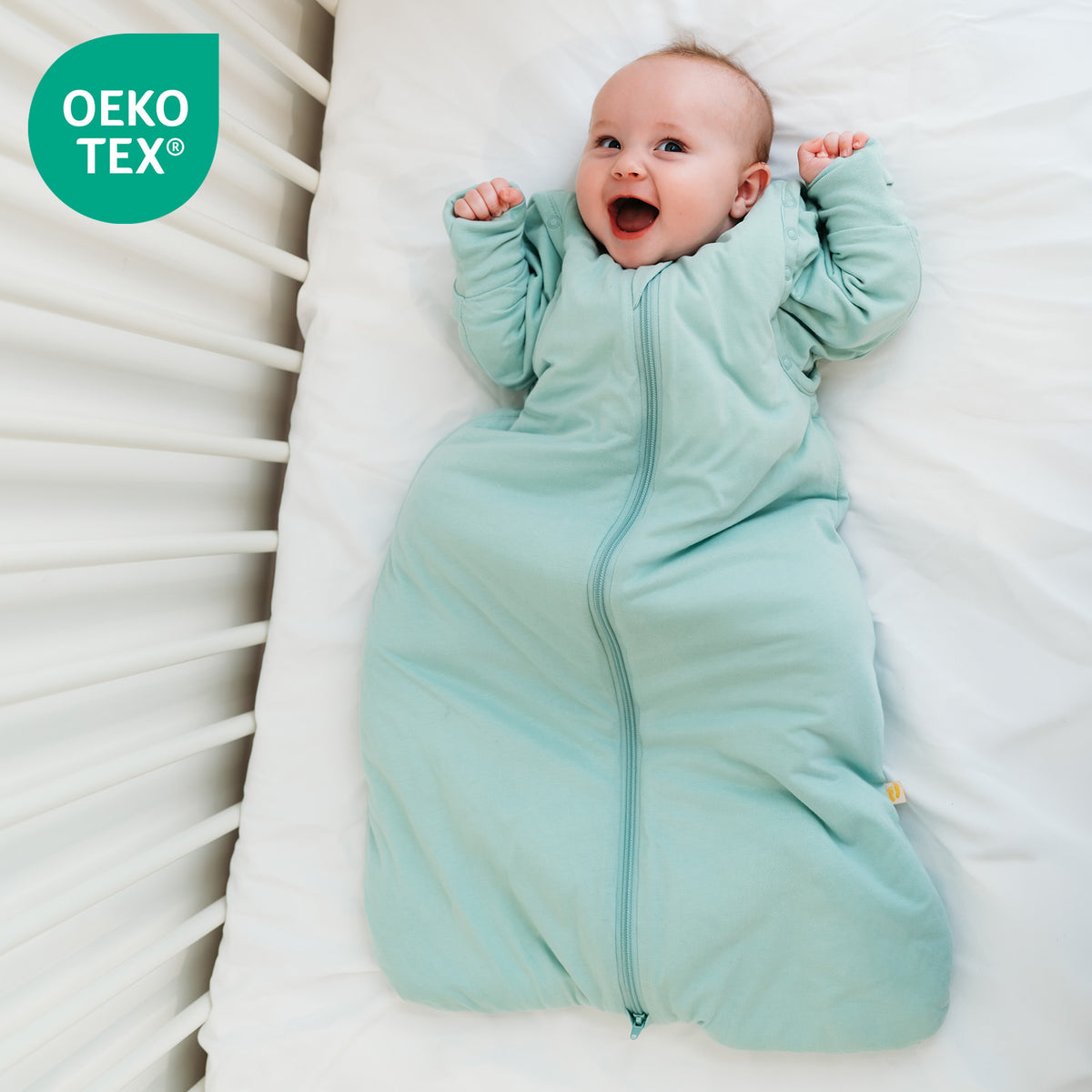 Sleeping Bag with Detachable Sleeves - 2.5 TOG_Sage_OEKOTEX_1203