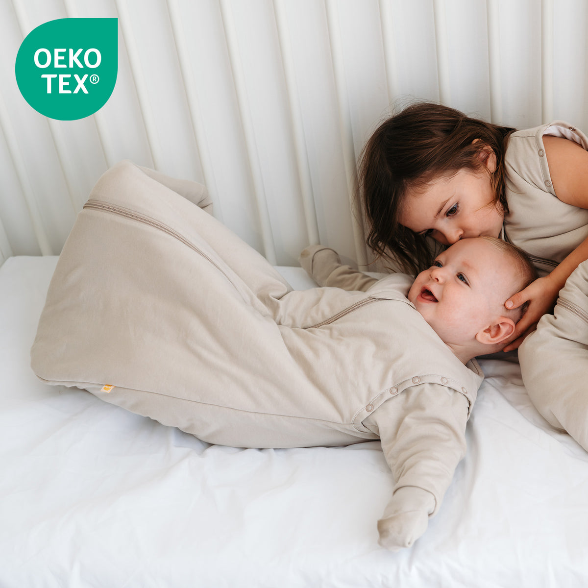 Sleeping Bag with Detachable Sleeves - 2.5 TOG_Oatmeal_OEKOTEX_1203