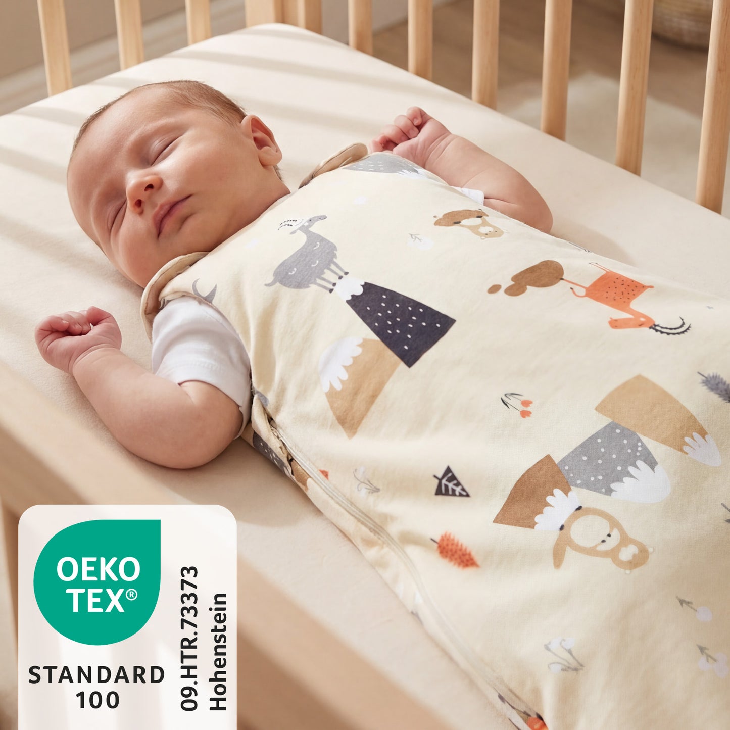 Baby Sleeping Bag - 2.5 TOG_Mountain Animals_OEKOTEX_1205