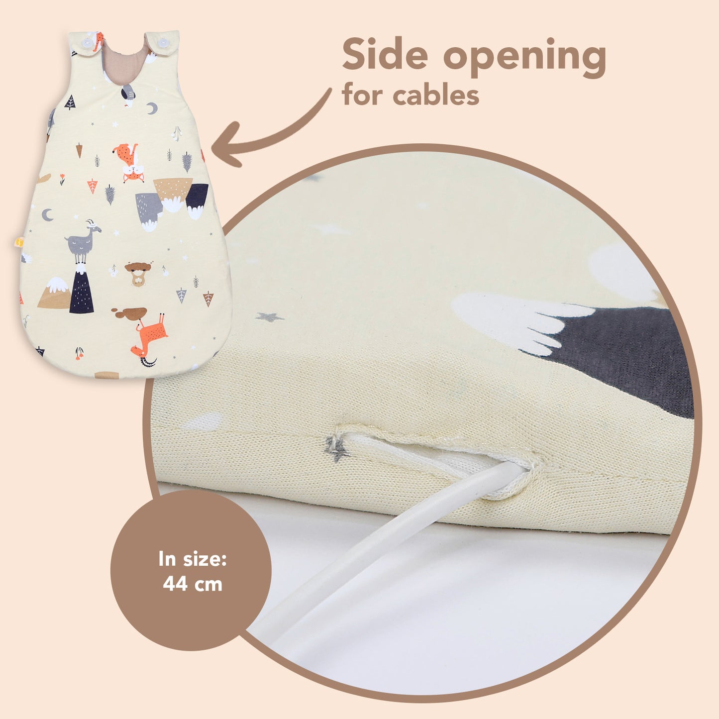 Baby Sleeping Bag - 2.5 TOG_Mountain Animals_detail3_1205