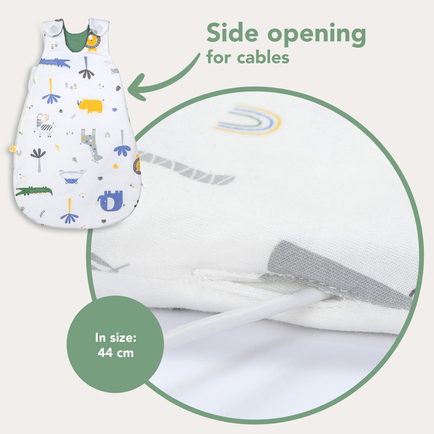 Baby Sleeping Bag - 2.5 TOG_Jungle_detail3_1205