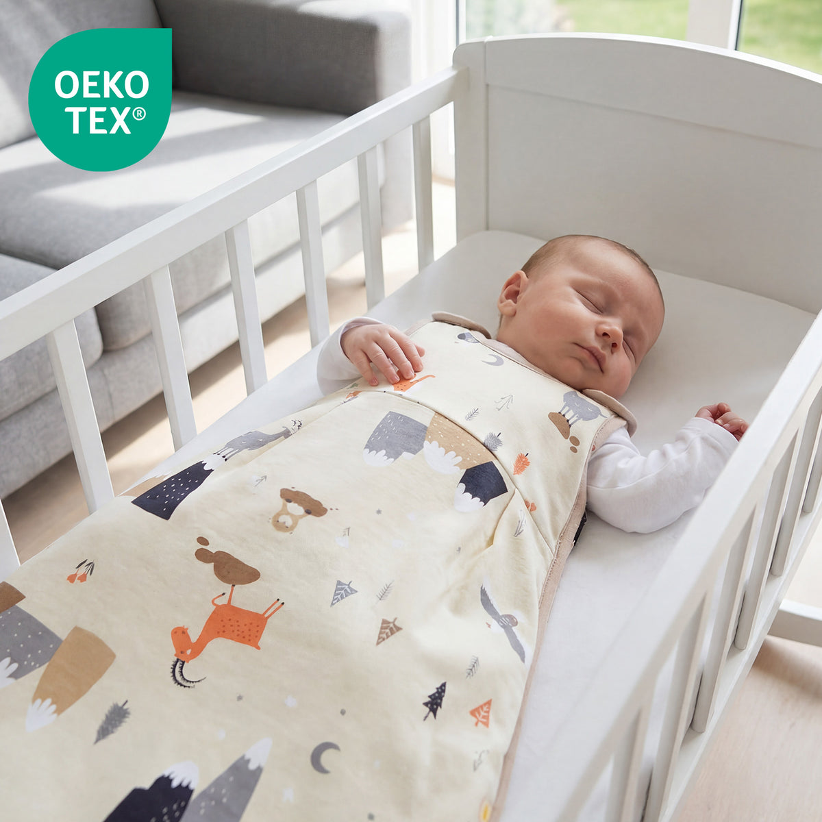 Baby Sleeping Bag - 2.5 TOG_Mountain Animals_OEKOTEX_1205