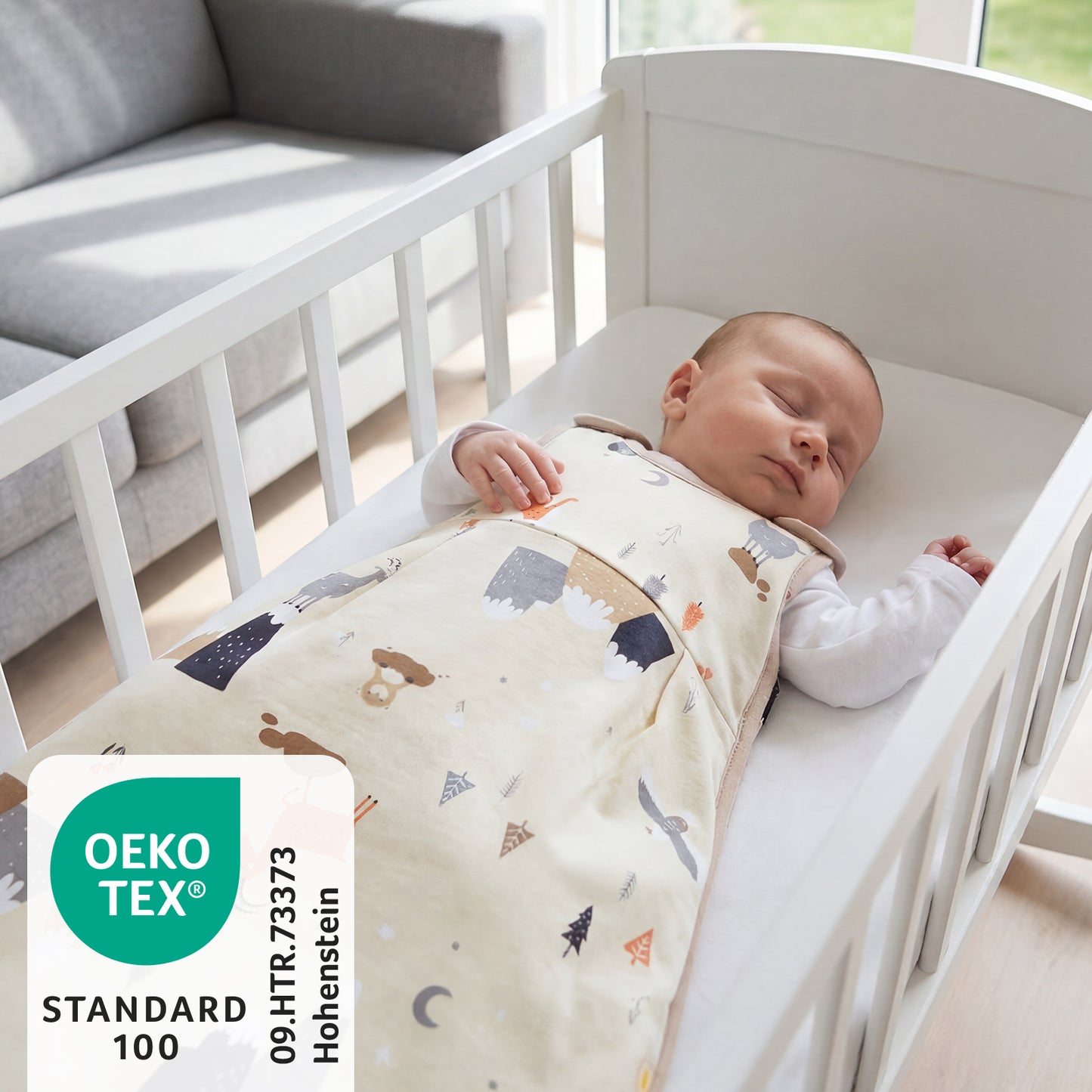Baby Sleeping Bag - 2.5 TOG_Mountain Animals_OEKOTEX_1205