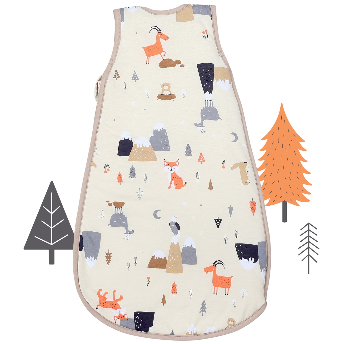 Baby Sleeping Bag - 2.5 TOG_Mountain Animals_back_1205