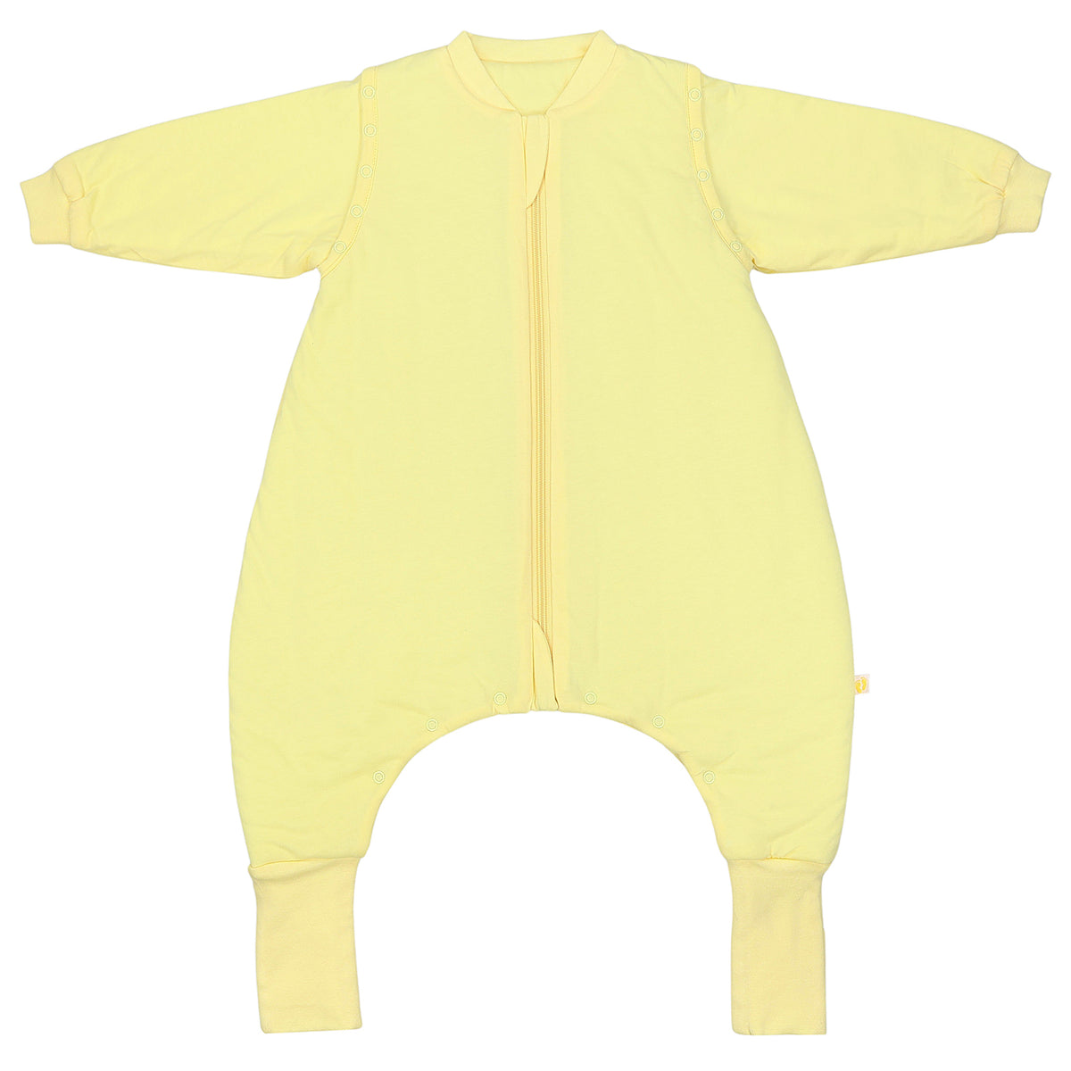 Sleeping Bag with Feet & Foldable Feet Covers - 3.5 TOG_Soft Yellow_front_1209