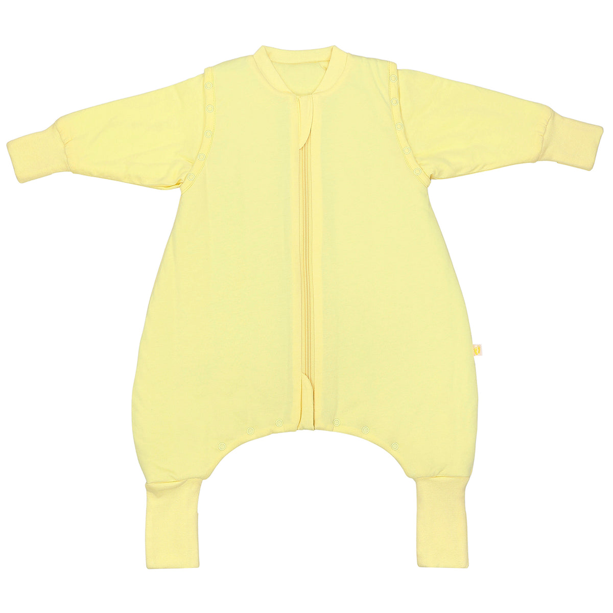 Sleeping Bag with Feet & Foldable Feet Covers - 3.5 TOG_Soft Yellow_front_1209