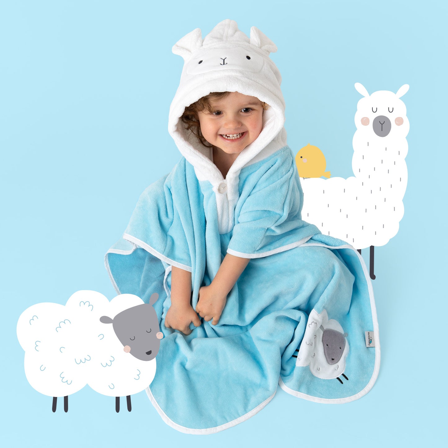Hooded Bath Poncho_Farmyard_409_2