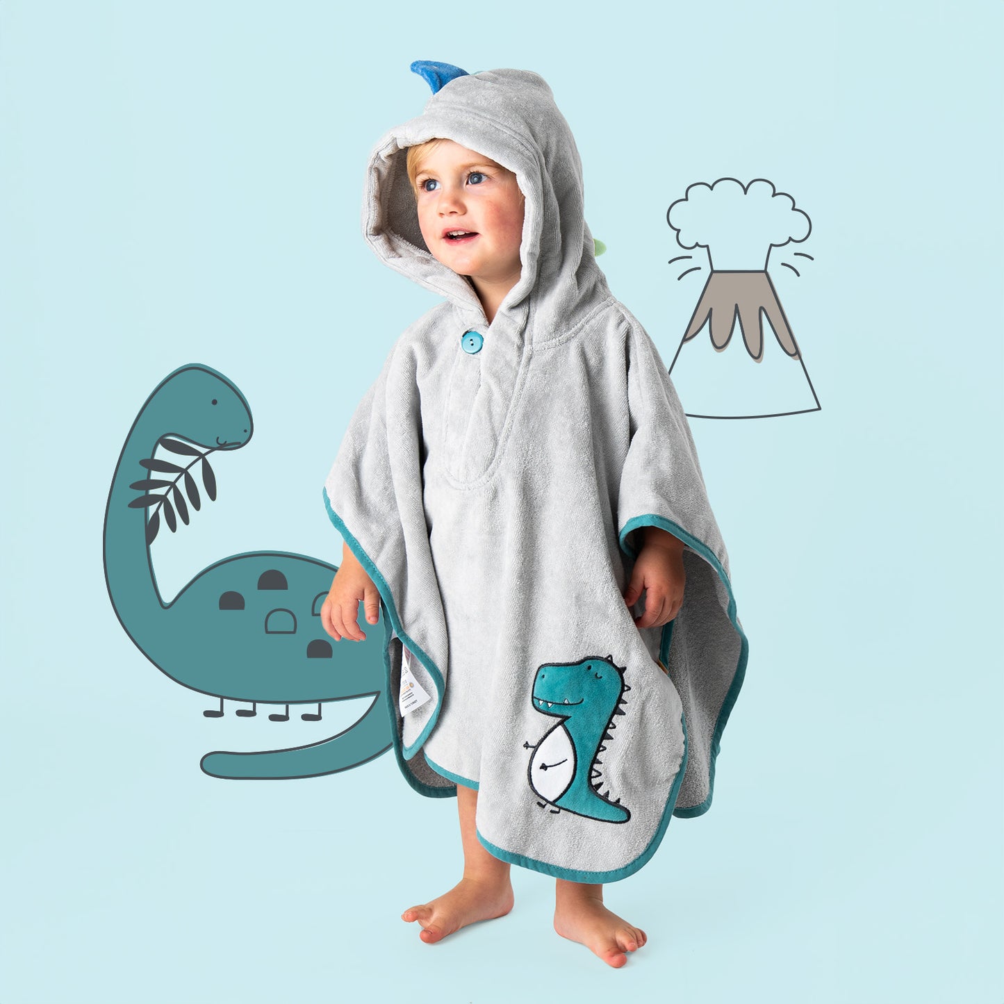 Hooded Bath Poncho_Dino_409_2