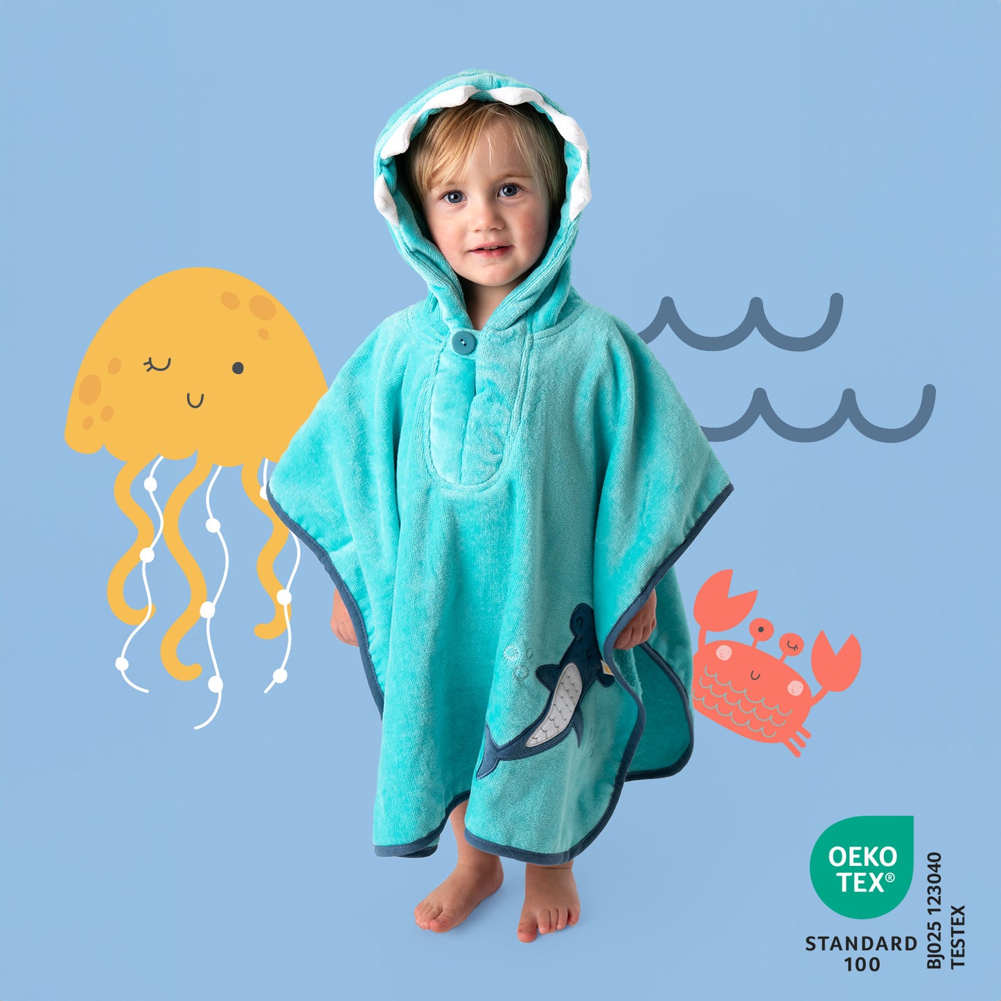 Hooded Bath Poncho_Under the Sea_409_2