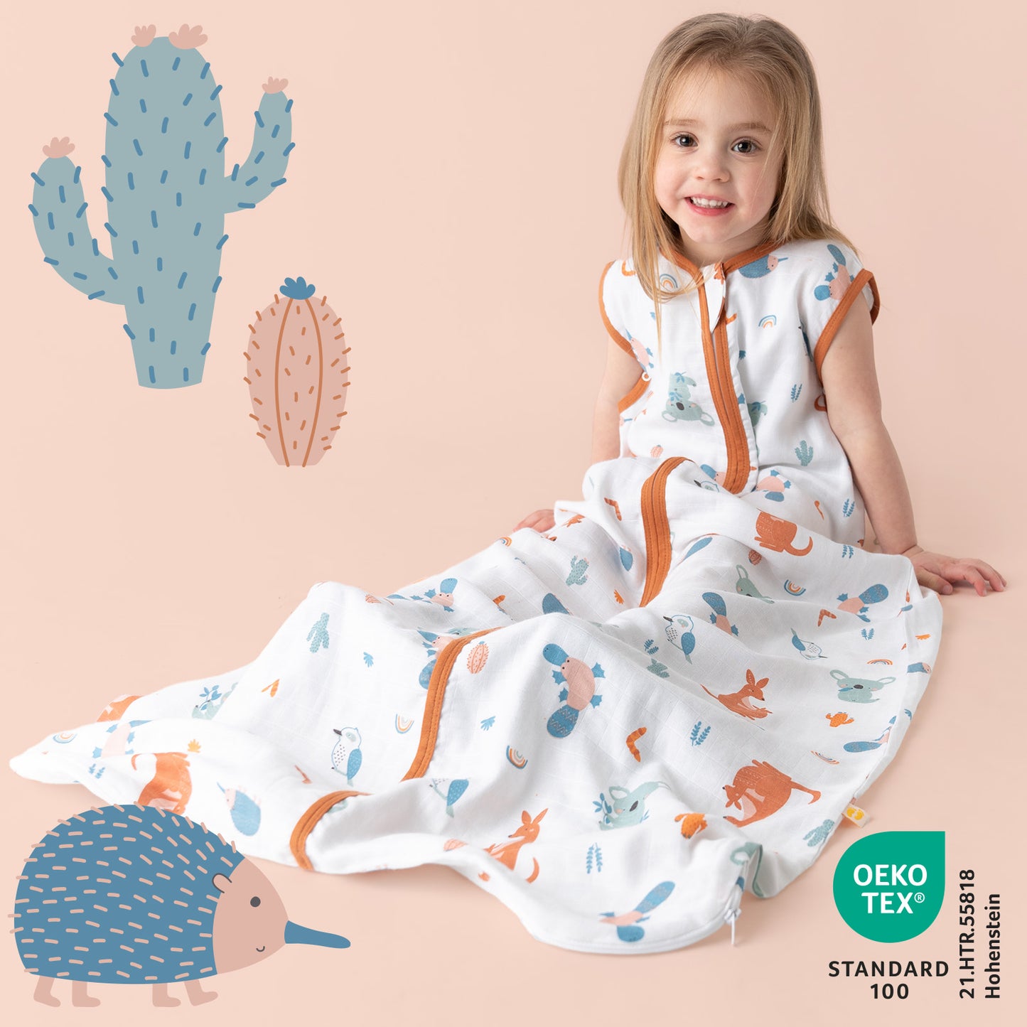 Muslin Baby Sleeping Bag - 0.5 TOG_Kangaroo_415_2