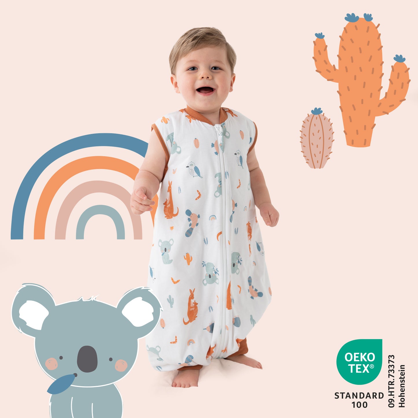 Sleeping Bag with Feet & Foldable Feet Covers - 1.0 TOG_Kangaroo_418_2