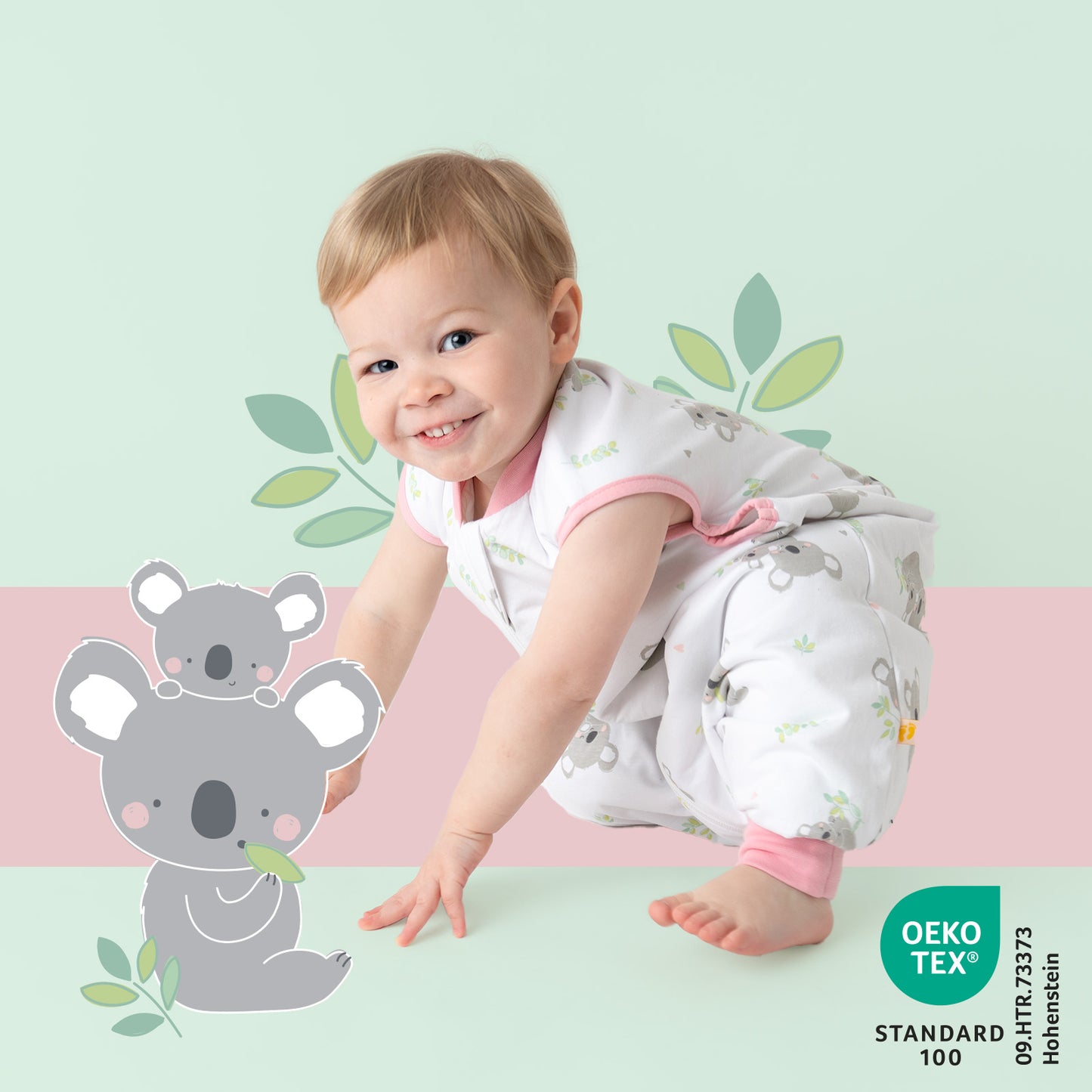 Sleeping Bag with Feet & Foldable Feet Covers - 1.0 TOG_Koala_418_2