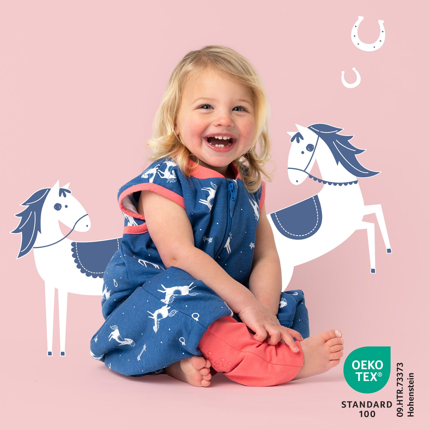 Sleeping Bag with Feet & Foldable Feet Covers - 1.0 TOG_Horses_418_2