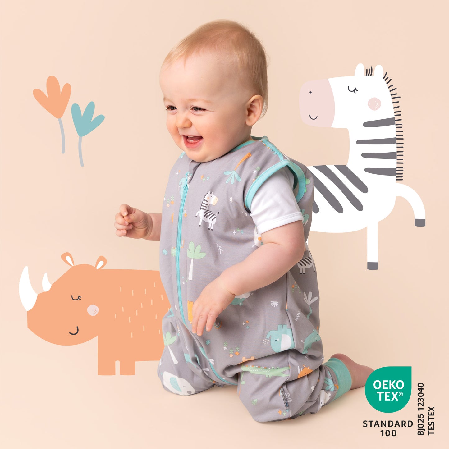 Sleeping Bag with Feet & Foldable Feet Covers - 1.0 TOG_Safari_418_2