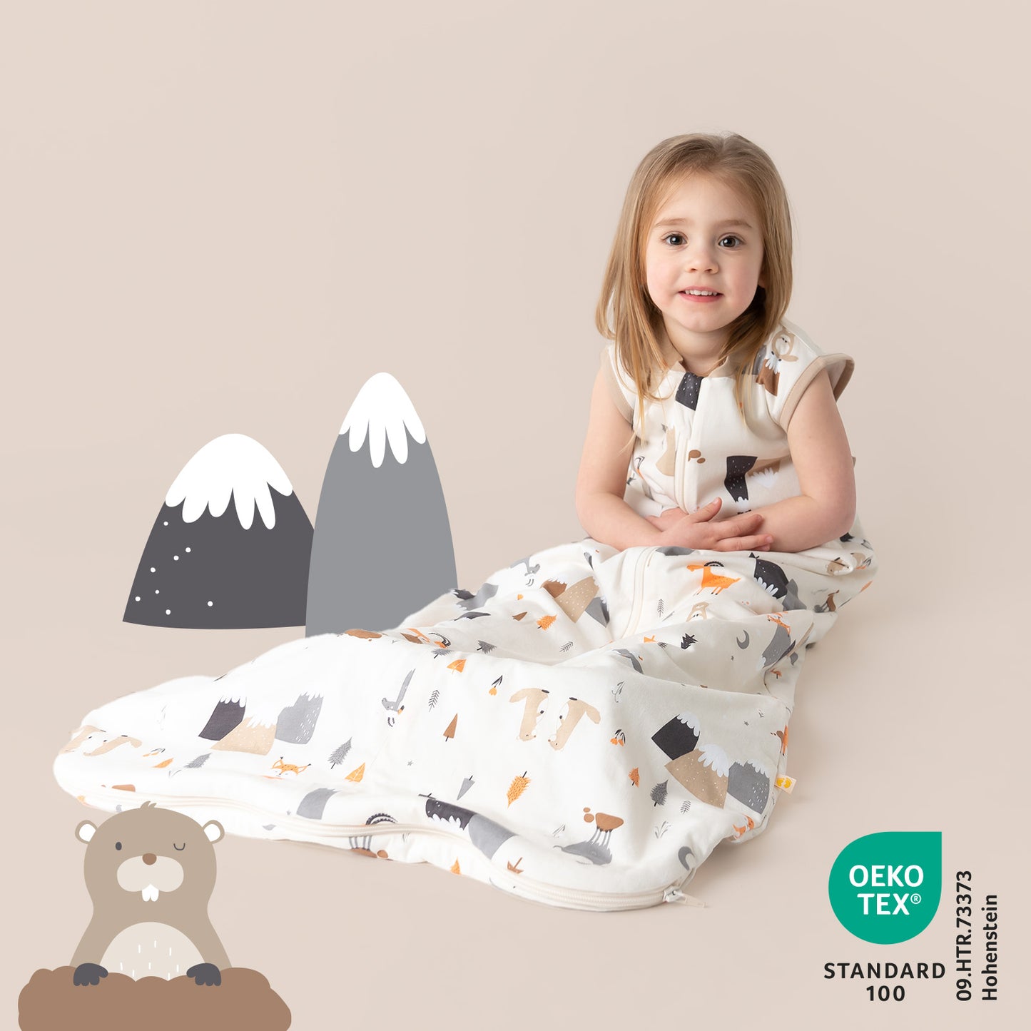 Baby Sleeping Bag - 1.0 TOG_Mountain Animals_420_2