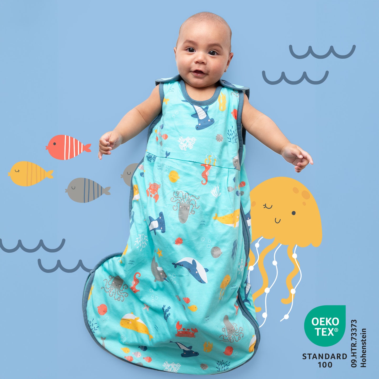 Baby Sleeping Bag - 1.0 TOG_Under the Sea_420_2