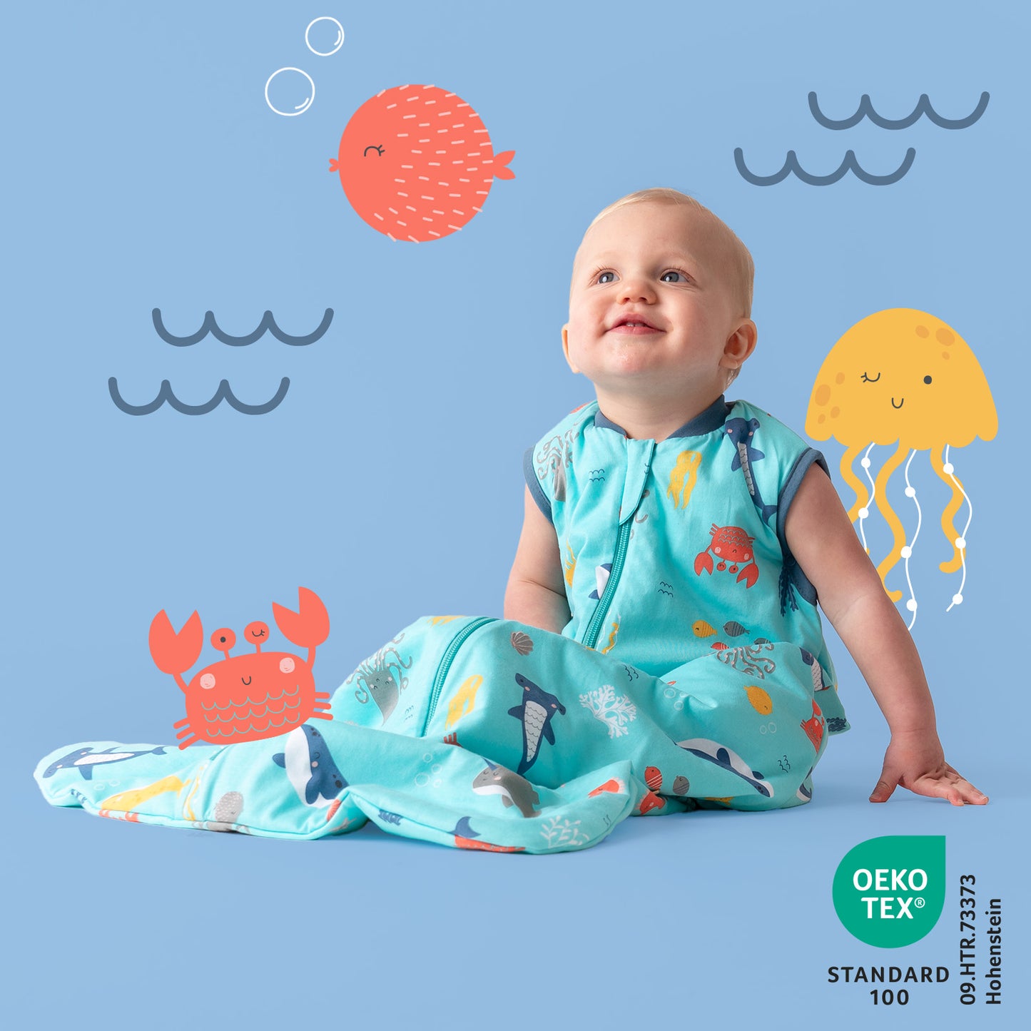 Baby Sleeping Bag - 1.0 TOG_Under the Sea_420_2