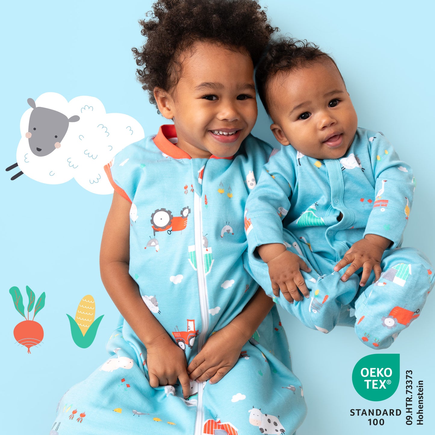 Organic Baby Sleeping Bag - 1.0 TOG_Farmyard_421_2