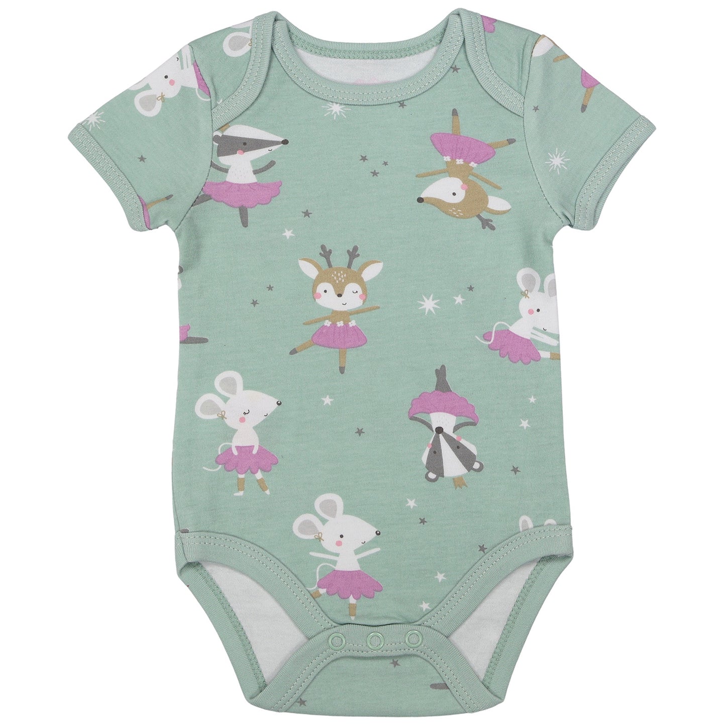 100% Organic Short Sleeve Baby Body - 5-pack_Ballerina_3_430