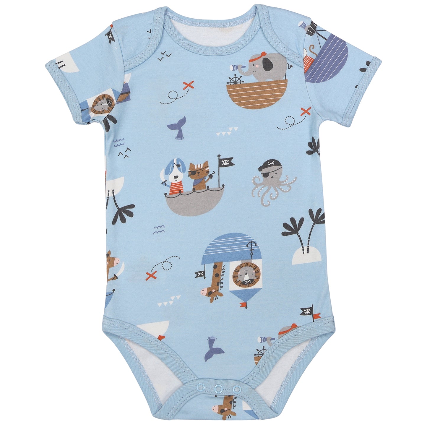 100% Organic Short Sleeve Baby Body - 5-pack_Pirate_3_430