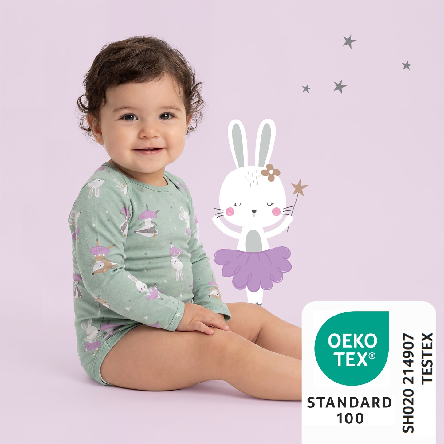 Organic Long Sleeve Baby Body - 3-pack_Ballerina_2_434