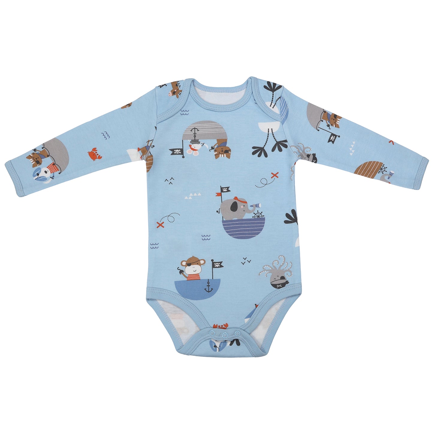 Organic Long Sleeve Baby Body - 3-pack_Pirate_5_434