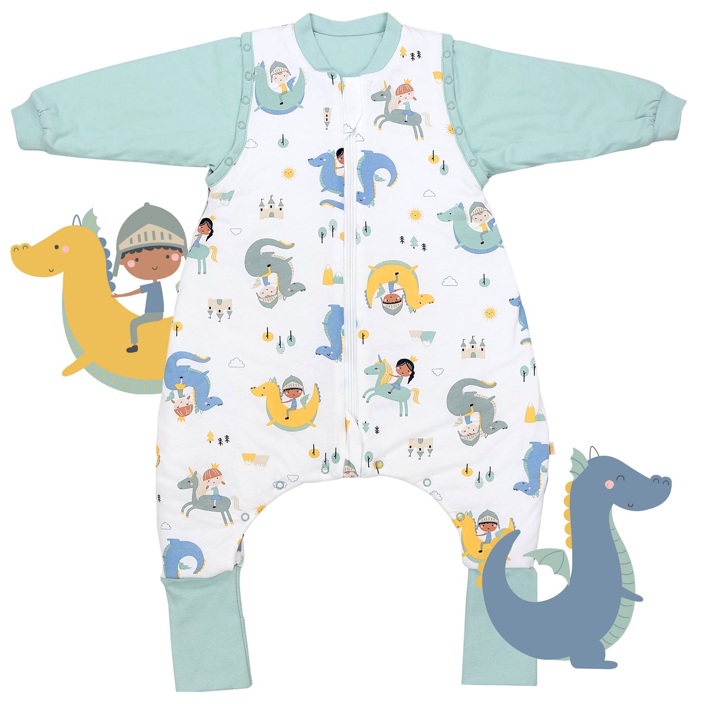 Sleeping Bag with Feet & Foldable Feet Covers - 2.5 TOG_Fantasia_fronte_461