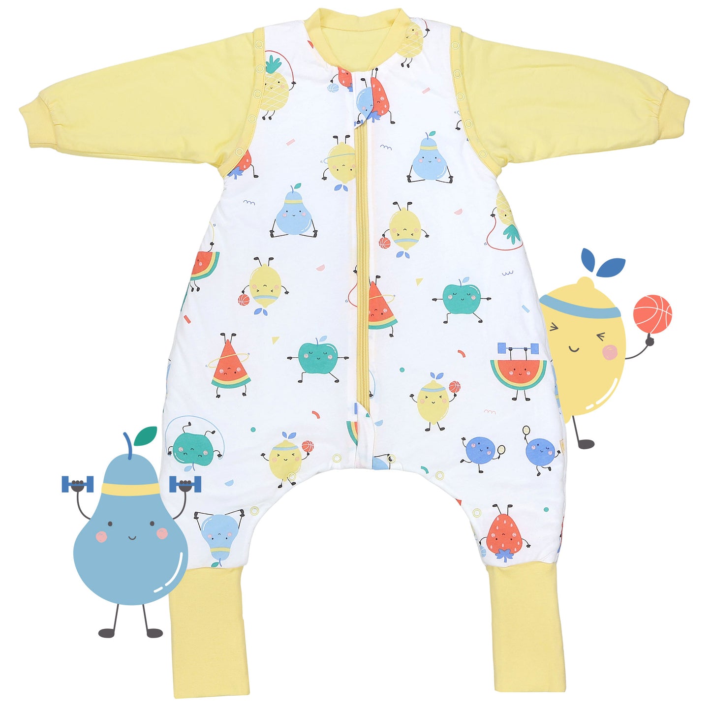 Sleeping Bag with Feet & Foldable Feet Covers - 2.5 TOG_Frutas en Forma_fronte_461