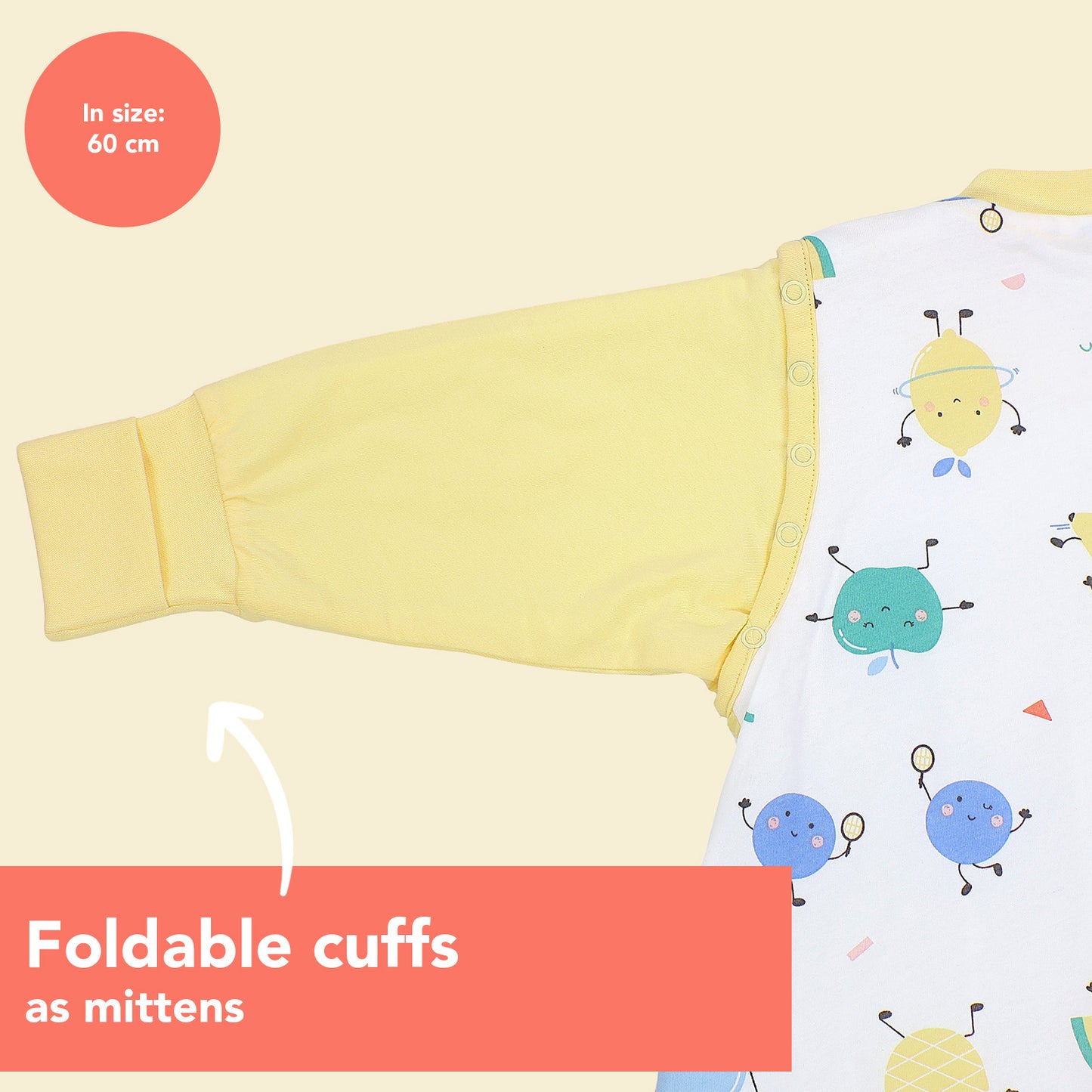 Sleeping Bag with Feet & Foldable Feet Covers - 2.5 TOG_Frutas en Forma_polsini_461