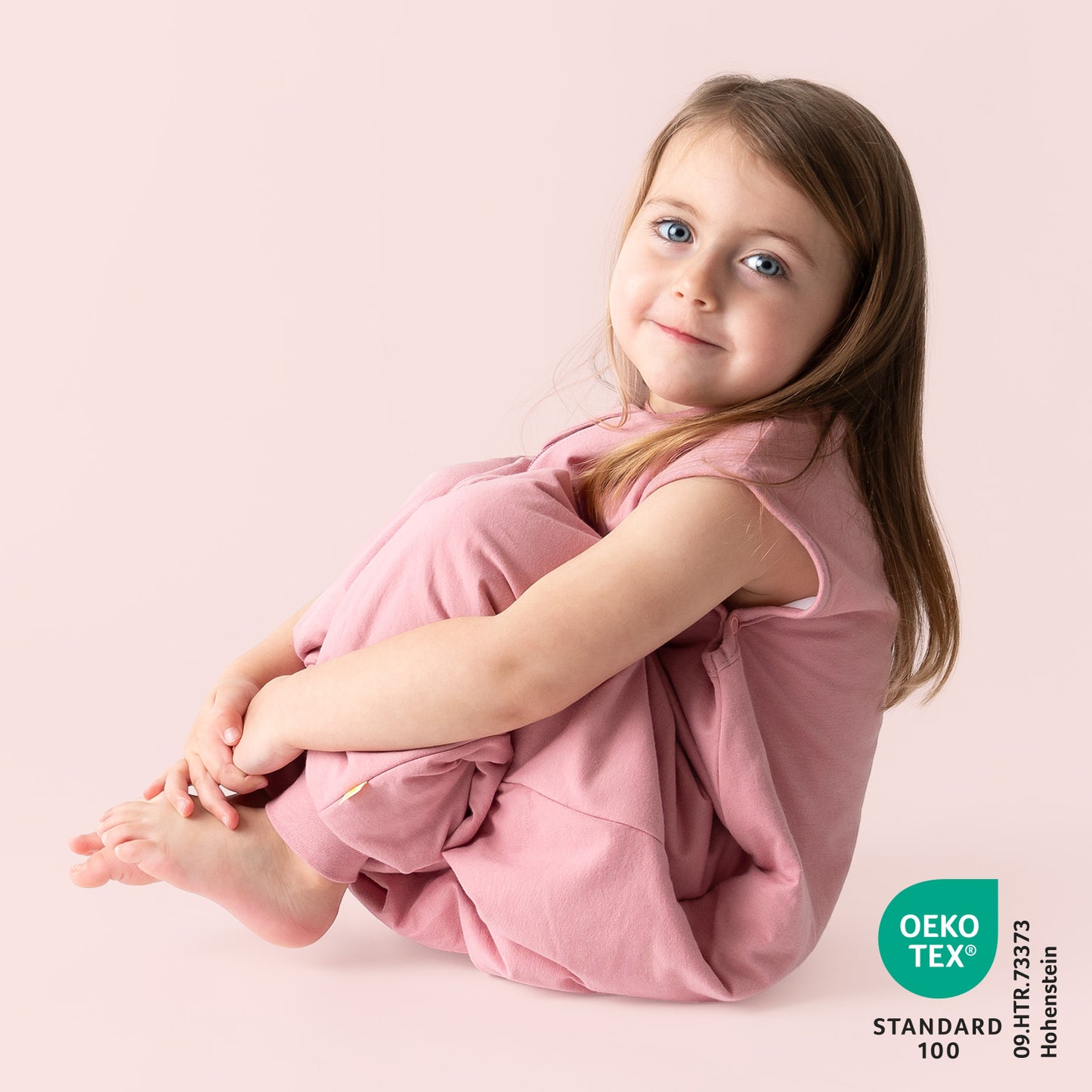 Plain Sleeping Bag with Feet - 2.5 TOG_Rose Pink_463_2