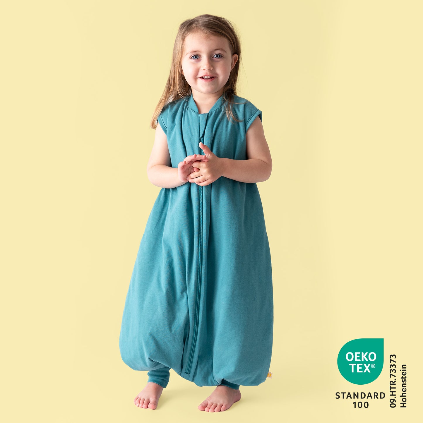 Plain Sleeping Bag with Feet - 2.5 TOG_Teal_463_2