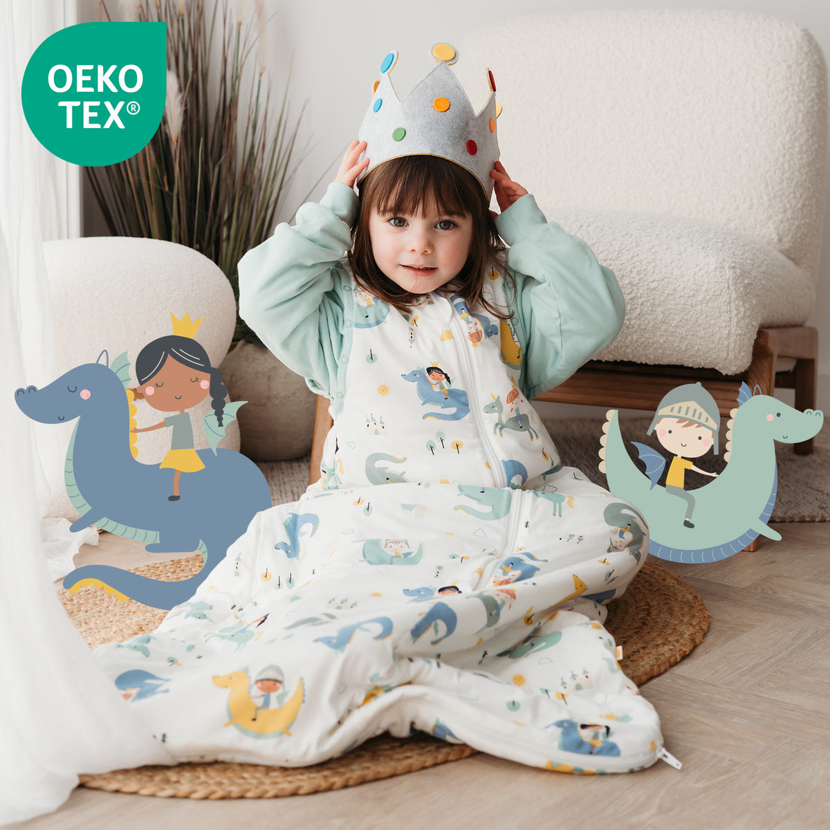 Sleeping Bag with Detachable Sleeves - 2.5 TOG_Fantasia_OEKOTEX_465