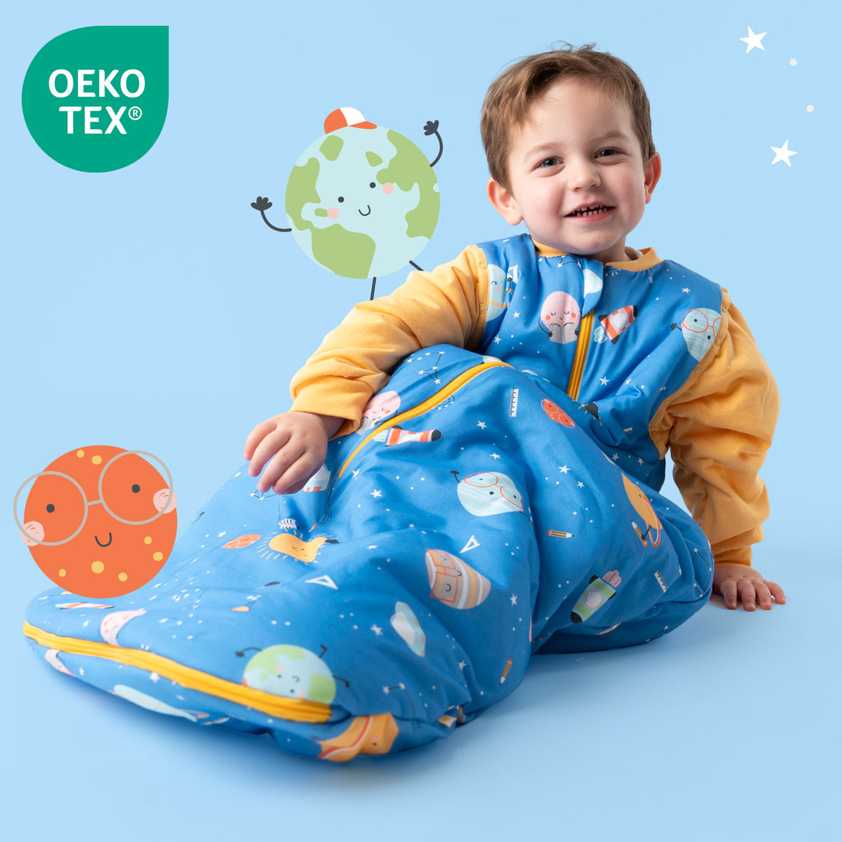 Sleeping Bag with Detachable Sleeves - 2.5 TOG_Space_OEKOTEX_465