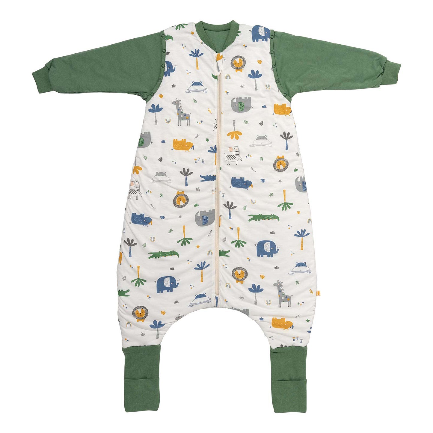Sleeping Bag with Feet & Foldable Feet Covers - 3.5 TOG_Jungle_front2_468