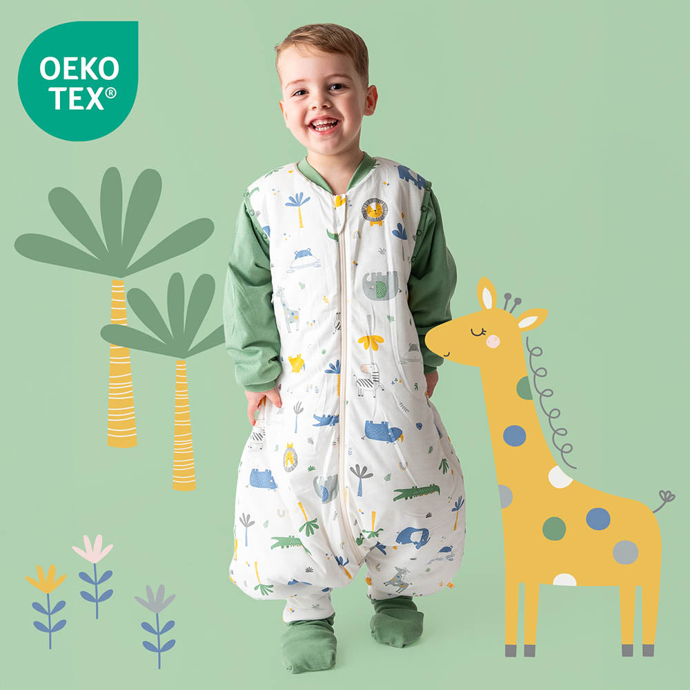 Sleeping Bag with Feet & Foldable Feet Covers - 3.5 TOG_Jungle_OEKOTEX_468