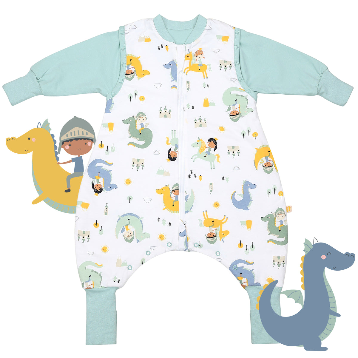 Sleeping Bag with Feet & Foldable Feet Covers - 3.5 TOG_Fantasia_front_468