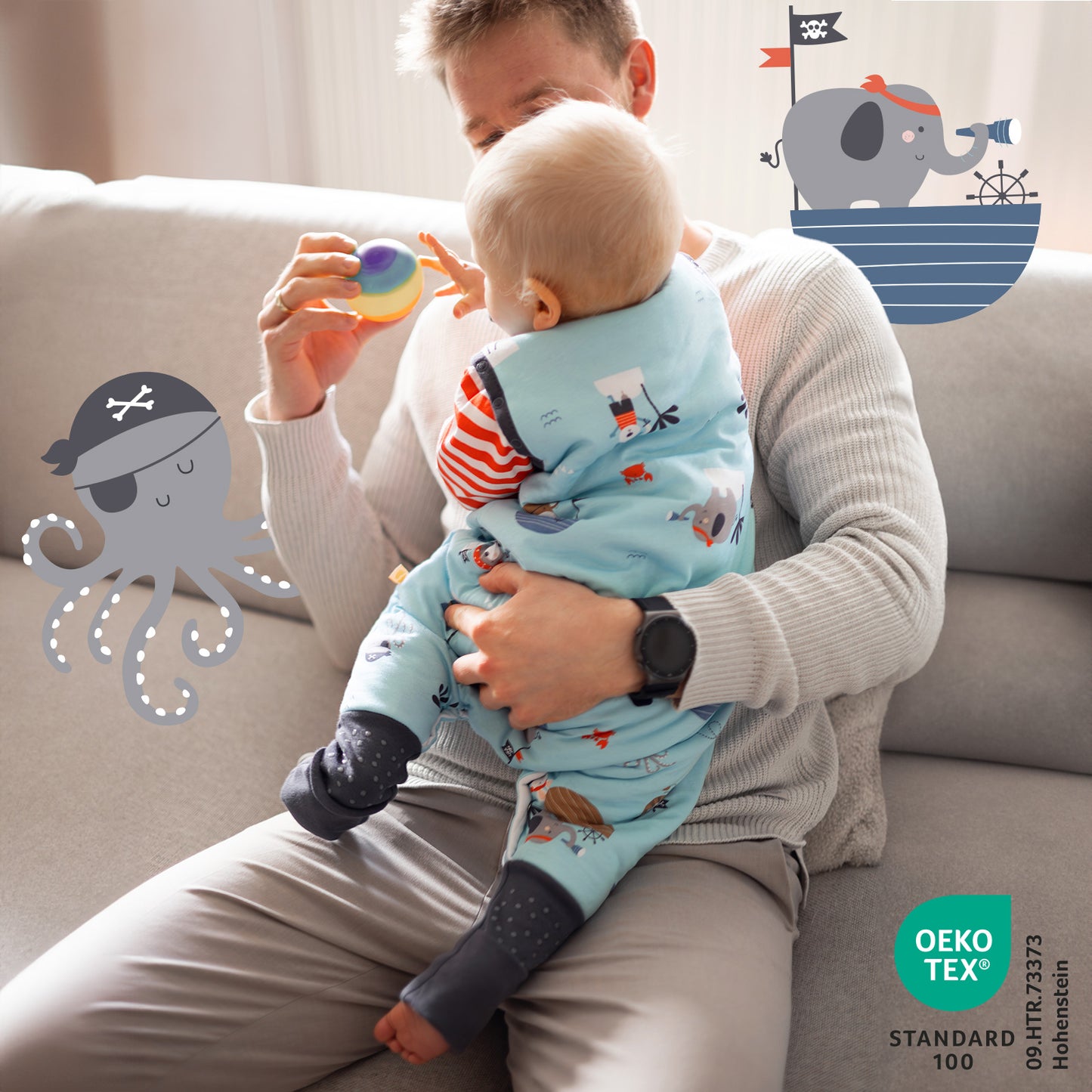 Sleeping Bag with Feet & Foldable Feet Covers - 3.5 TOG