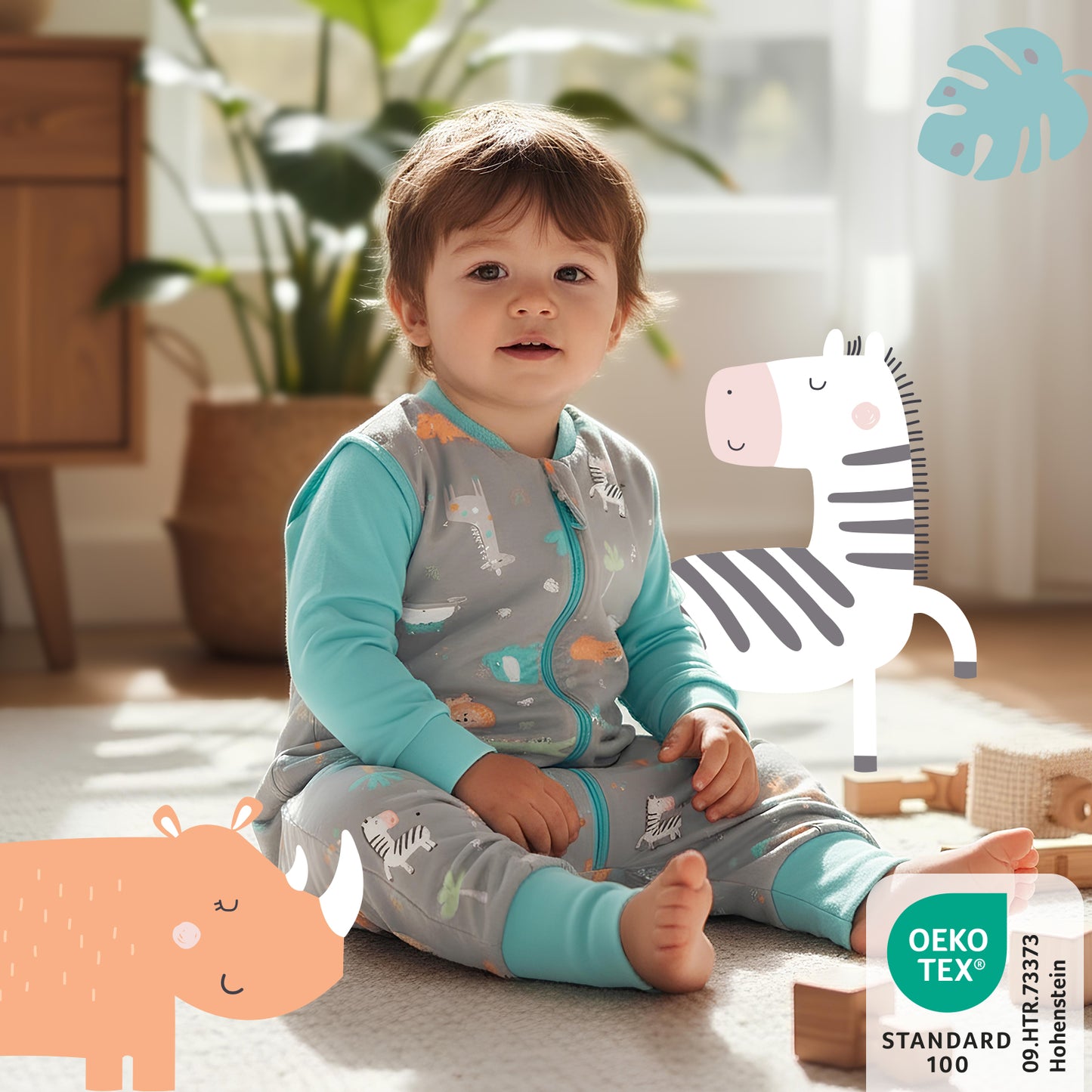 Sleeping Bag with Feet & Foldable Feet Covers - 3.5 TOG_Safari_468_2