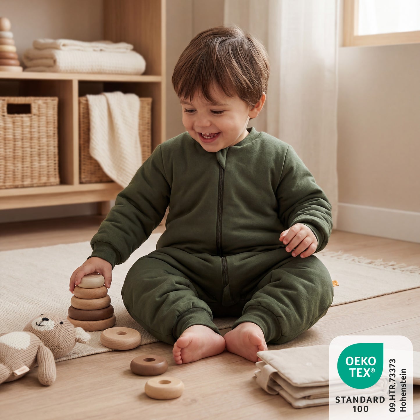 Sleeping Bag with Feet - 3.5 TOG_Olive_470_2