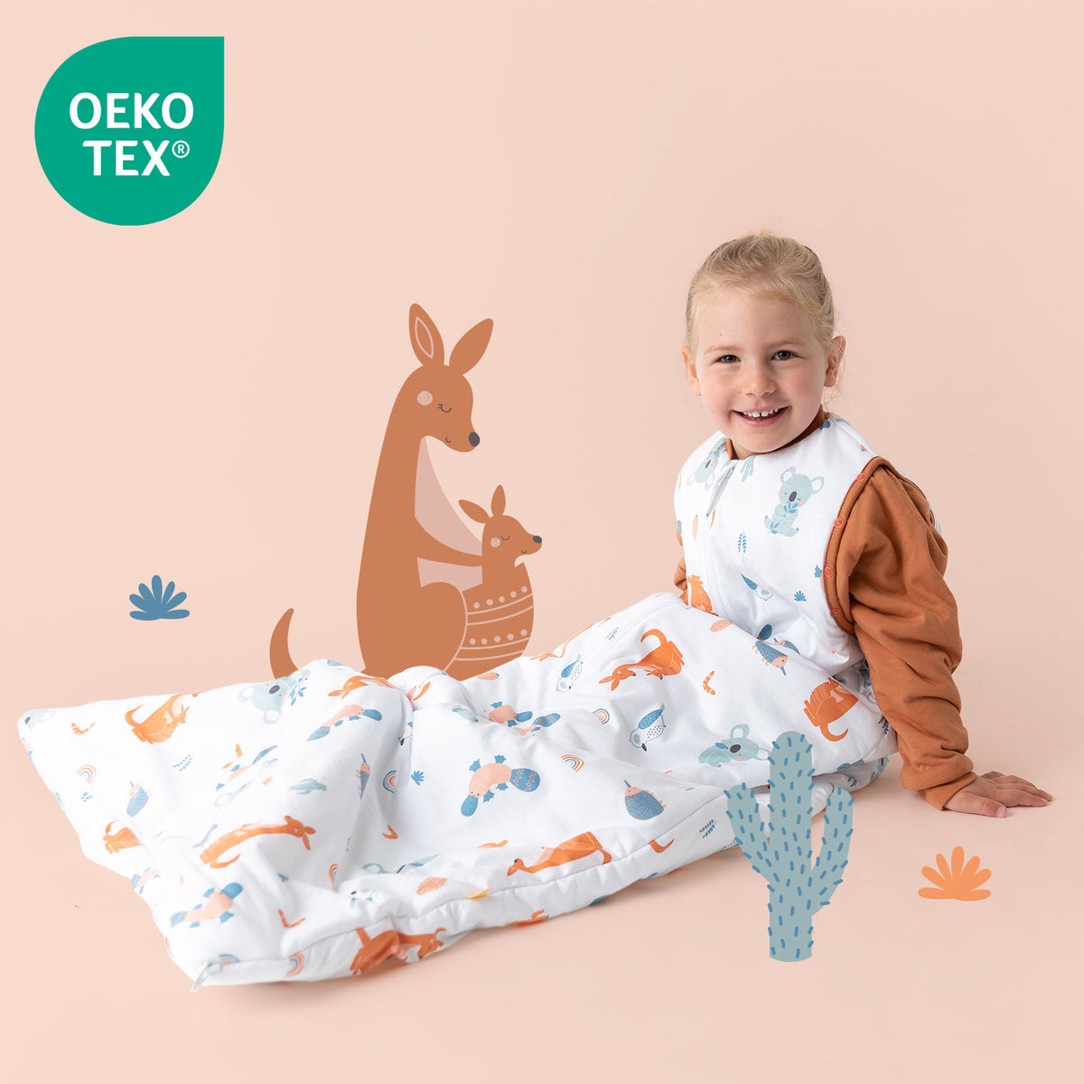 Long Sleeve Baby Sleeping Bag - 3.5 TOG_Kangaroo_OEKOTEX_471