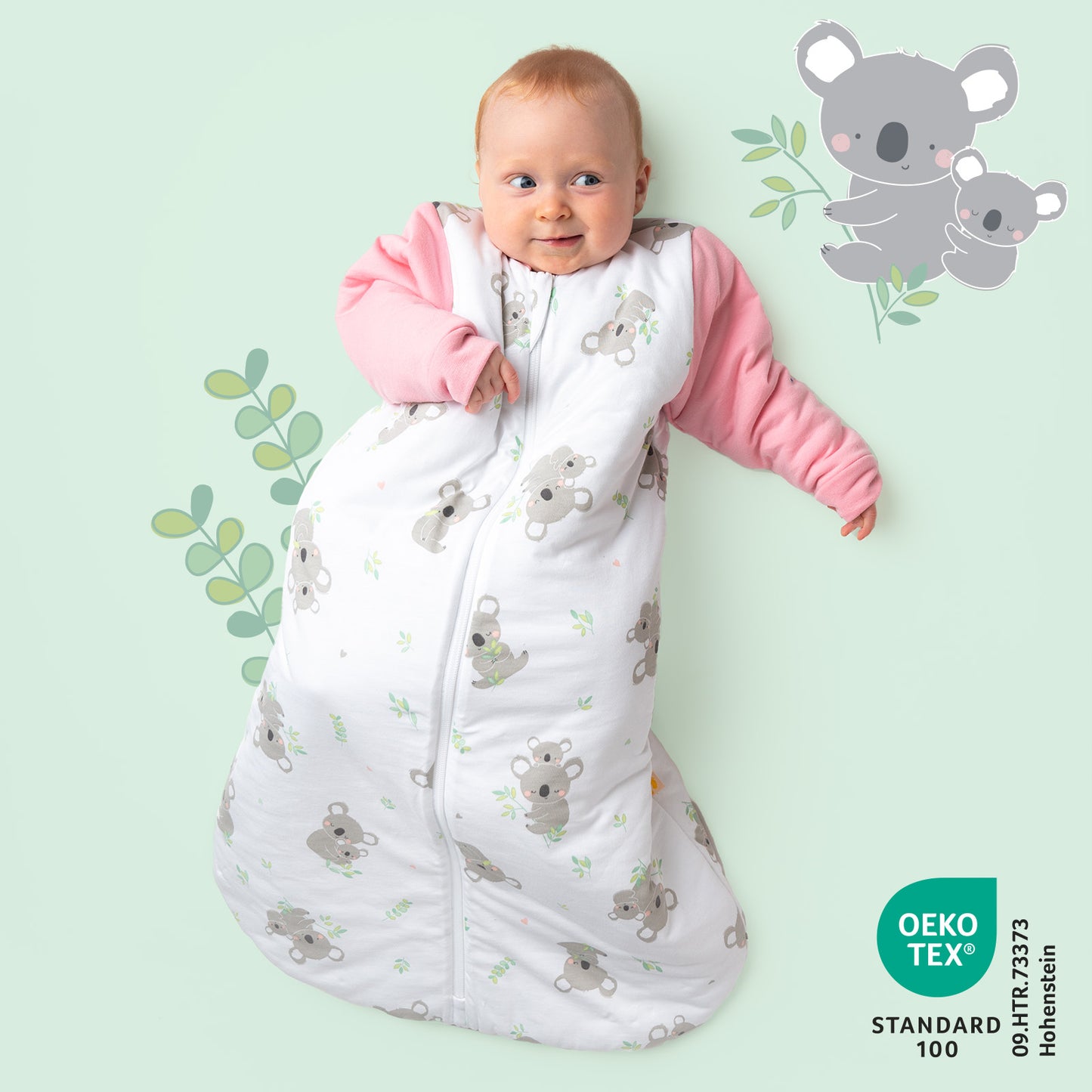 Long Sleeve Baby Sleeping Bag - 3.5 TOG_Koala_471_2