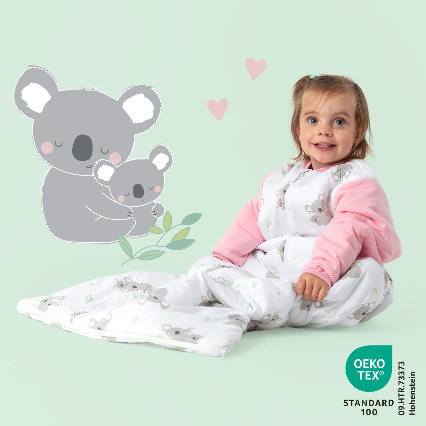 Long Sleeve Baby Sleeping Bag - 3.5 TOG_Koala_471_2