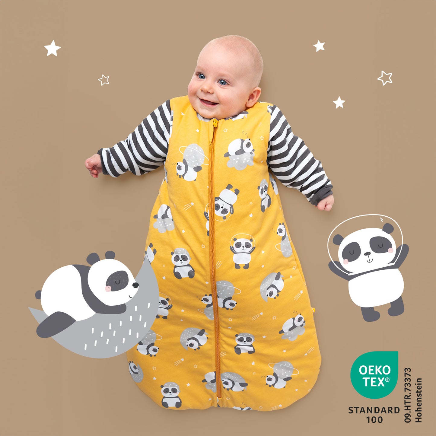Long Sleeve Baby Sleeping Bag - 3.5 TOG_Panda_471_2