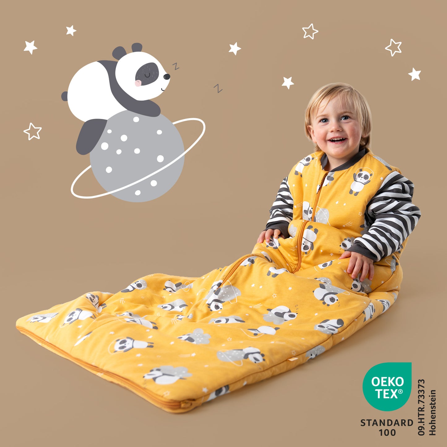 Long Sleeve Baby Sleeping Bag - 3.5 TOG_Panda_471_2
