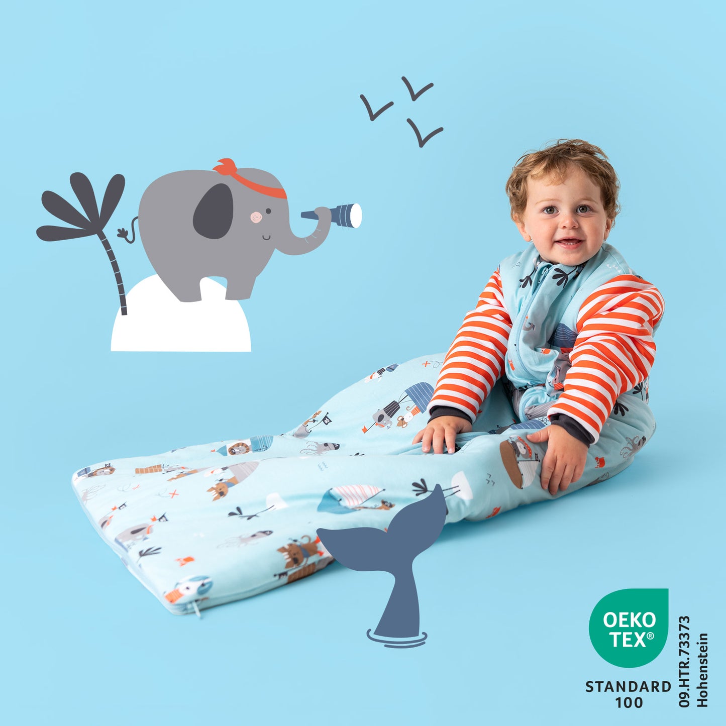 Long Sleeve Baby Sleeping Bag - 3.5 TOG_Pirate_471_2